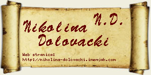 Nikolina Dolovački vizit kartica